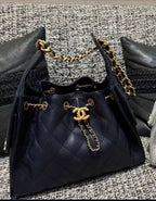 Small caviar navy bag